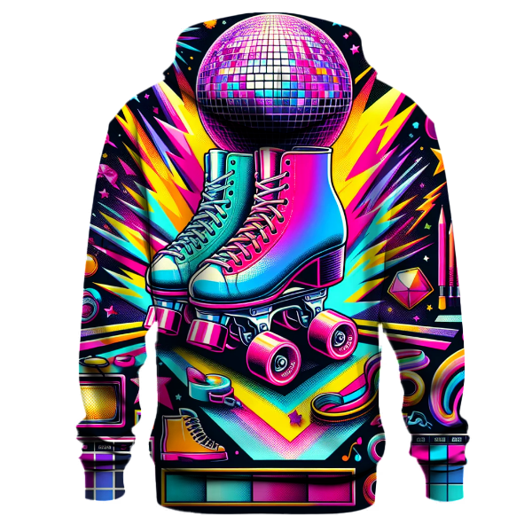 Neon Retro Roller Disco Hoodie