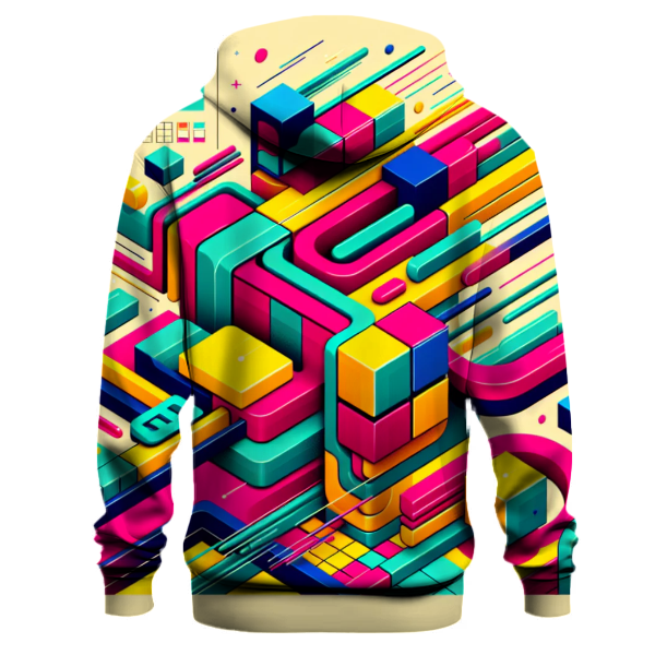 Colorful Retro Squares Hoodie