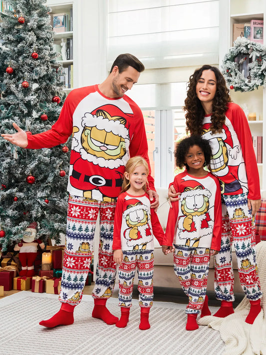 Printed Garfield Family Matching Christmas Pajama Set Baby 3M