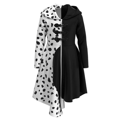 Kids Cruella Cosplay Costume Dress