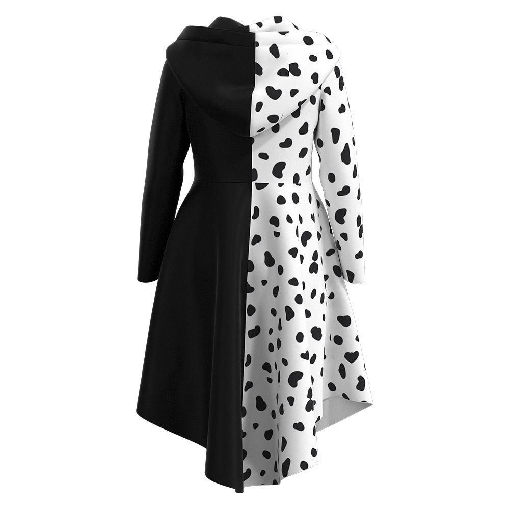 Kids Cruella Cosplay Costume Dress