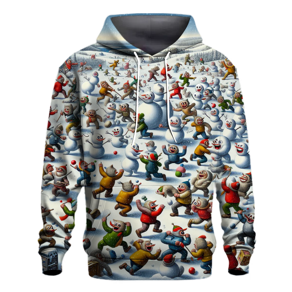 Playful Snowball Fight Hoodie