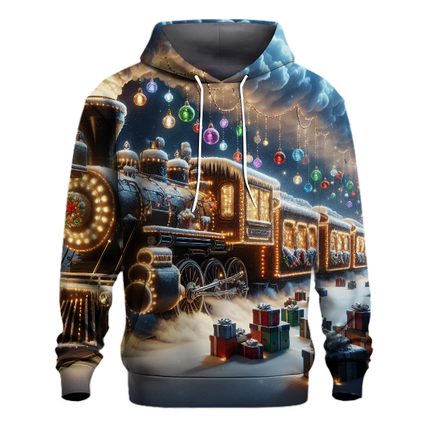 Vintage Christmas Train Hoodie