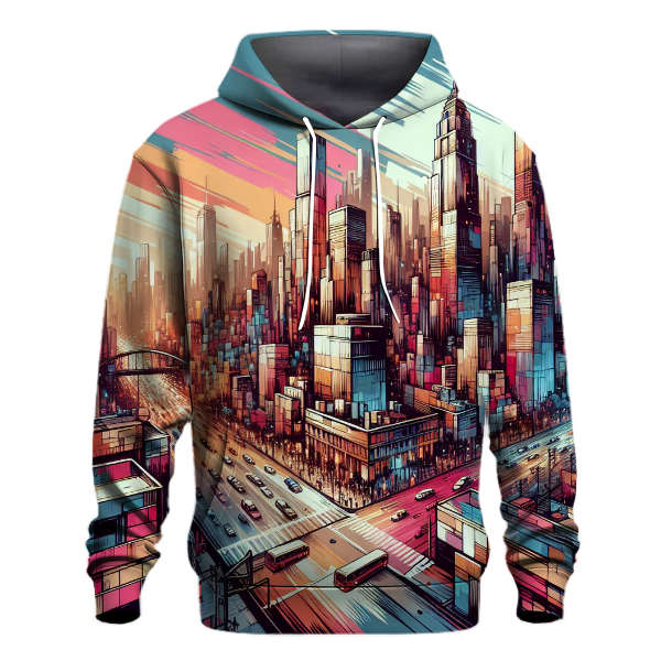 Vibrant Cityscape Adventures Hoodie