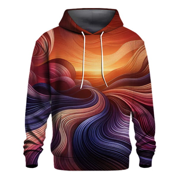 Sunset Wave Patterns Hoodie