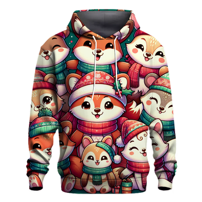 Joyful Christmas Spirit Animals Hoodie