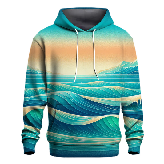 Crystal Blue Wave Gradient Hoodie