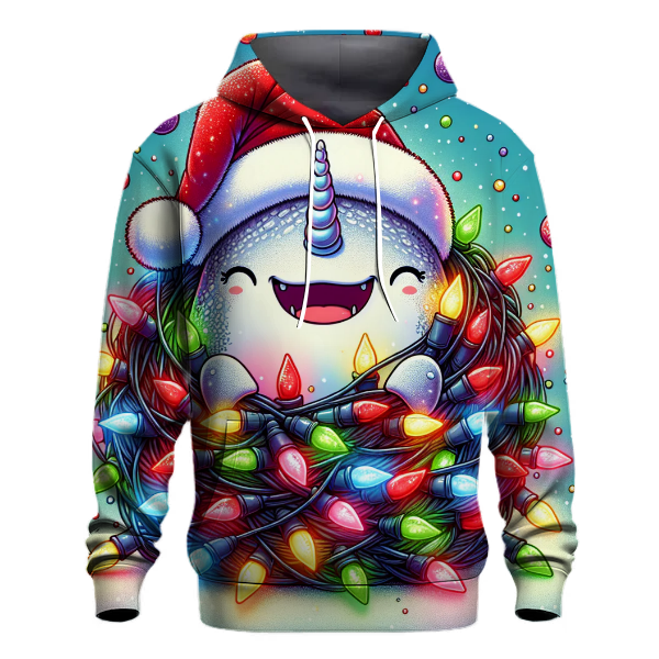 Festive Holiday Narwhal Hoodie