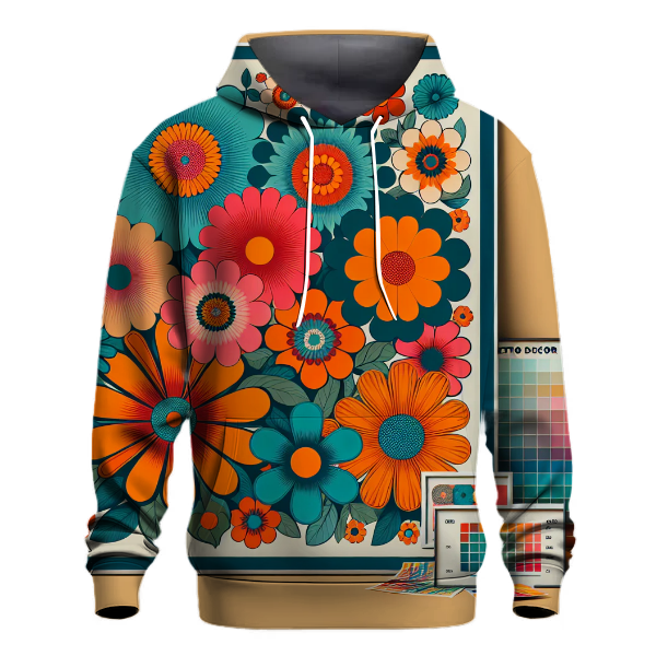 Groovy Floral Patterns Hoodie Zip-up Hoodies