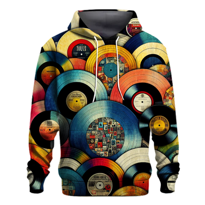 Vinyl Record Collage Hoodie