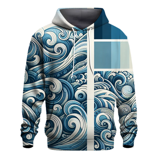 Rhythmic Ocean Waves Hoodie