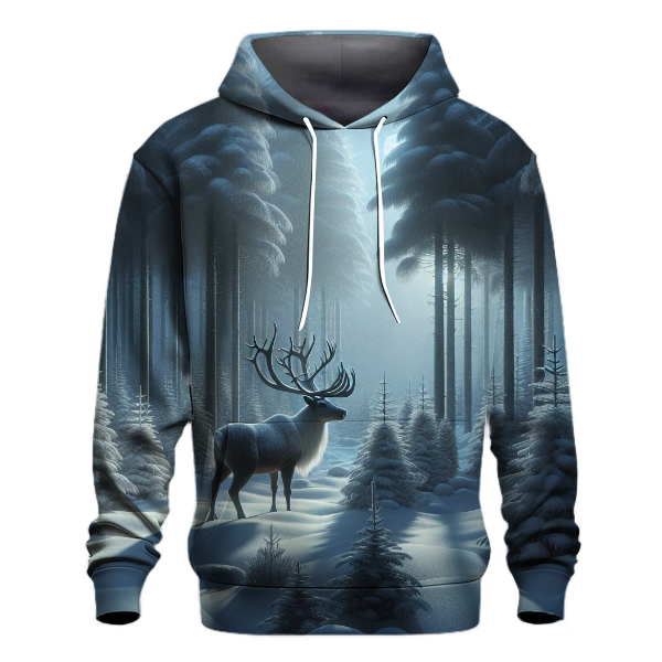 Reindeer Snowy Night Hoodie