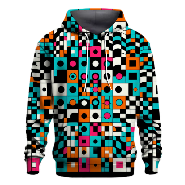 Funky Checkerboard Burst Hoodie