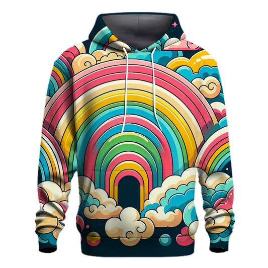 Whimsical Rainbow Dreams Hoodie