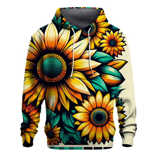 Funky Sunflower Burst Hoodie