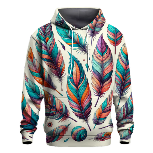 Colorful Feather Dreams Hoodie