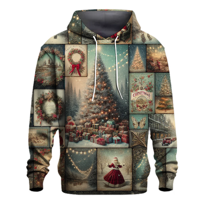 Vintage Christmas Postcard Collection Hoodie