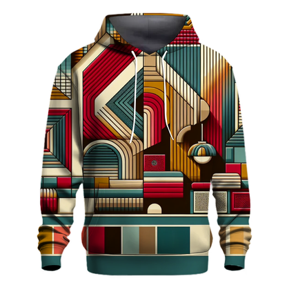 Vintage Geometric Groove Hoodie Premium Hoodies