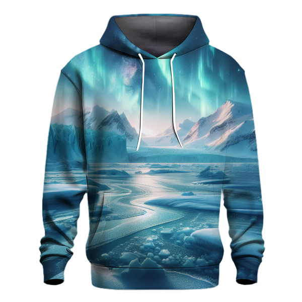 Frozen Arctic Landscape Hoodie