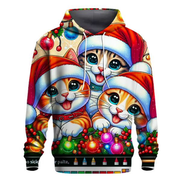 Festive Feline Fun Hoodie