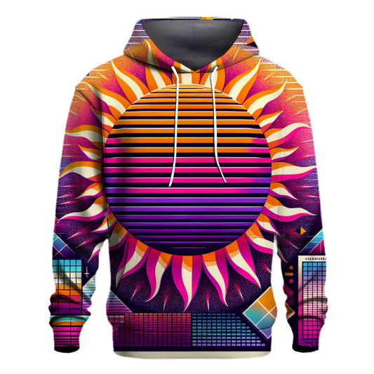 Bold Synthwave Sun Hoodie