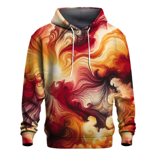 Crimson Sunset Vibes Hoodie