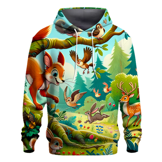 Playful Wildlife Safari Hoodie