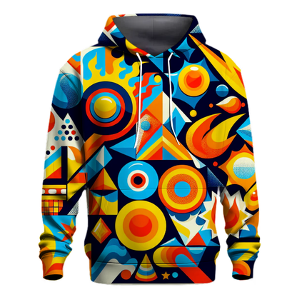 Vibrant Retro Shapes Hoodie