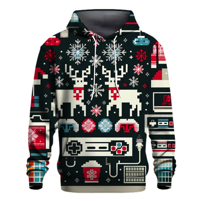 Retro Christmas Arcade Joy Hoodie