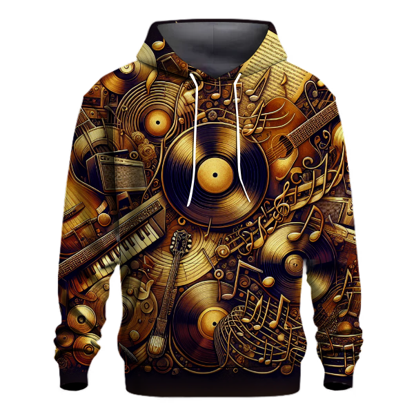 Classic Retro Music Notes Hoodie