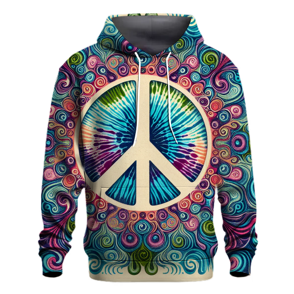 Groovy Tie-Dye Peace Hoodie