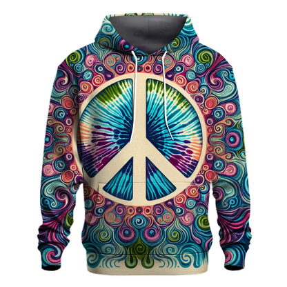 Groovy Tie-Dye Peace Hoodie