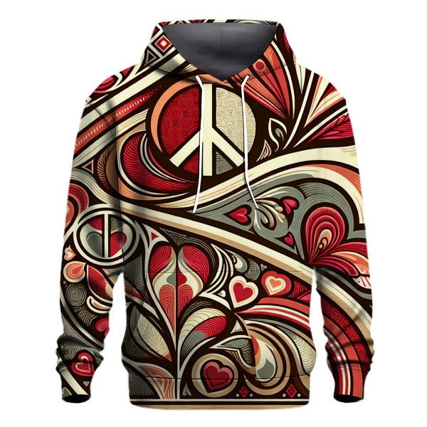 Peace Love Harmony Design Hoodie