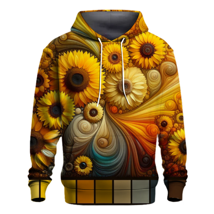 Sunflower Fields Tie-dye Design Hoodie