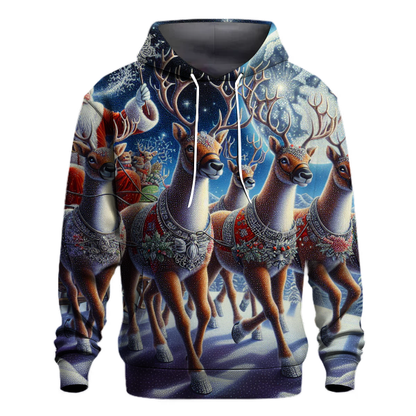 Santa and His Reindeer Squad Hoodie