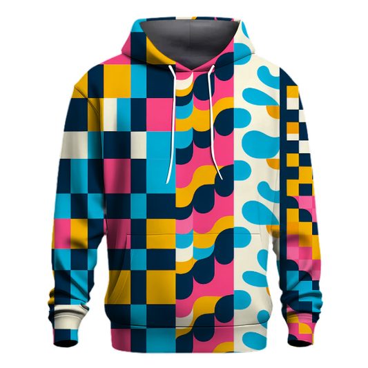 Funky Checkerboard Design Hoodie