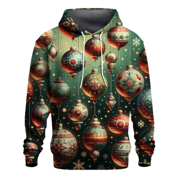 Retro Christmas Ornaments Hoodie