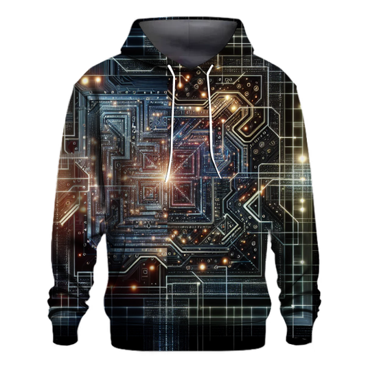 Futuristic Digital Matrix Hoodie