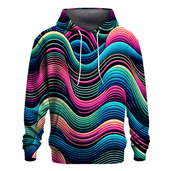 Electric Wave Design Hoodie Hoodie Trends