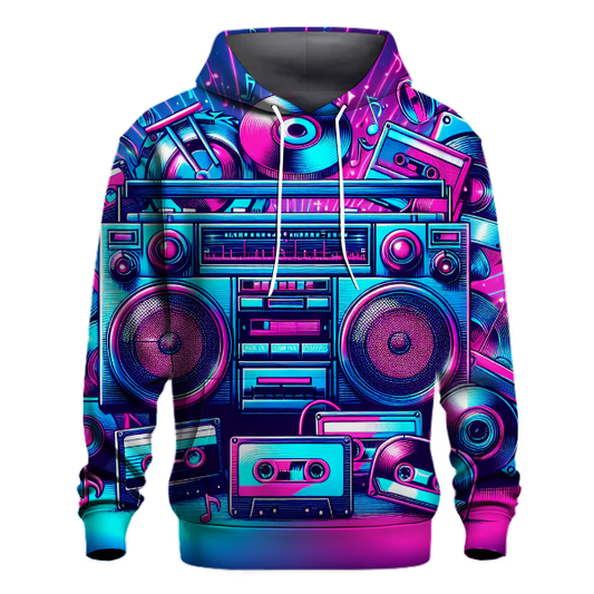 Classic 80s Boombox Blast Hoodie