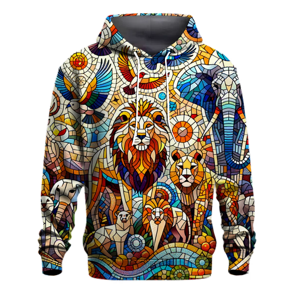 Colorful Animal Mosaic Hoodie