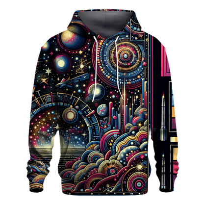 Retro Celestial Design Hoodie