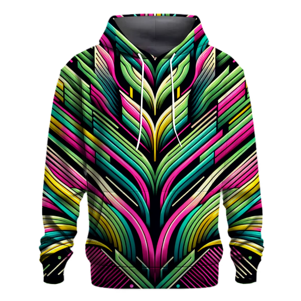 Bold Neon Stripes Hoodie