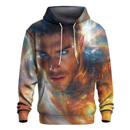 Richard Madden: The Celestial Sentinel's Starbound Vigil Hoodie