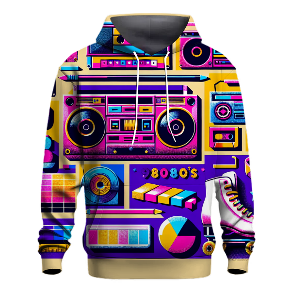 Vivid 80s Iconography Hoodie