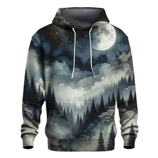 Moonlit Glade Tie-dye Design Hoodie