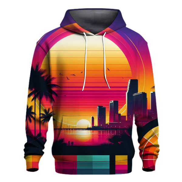 Neon Miami Sunset Hoodie