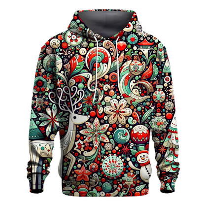 Funky Christmas Sweater Patterns Hoodie