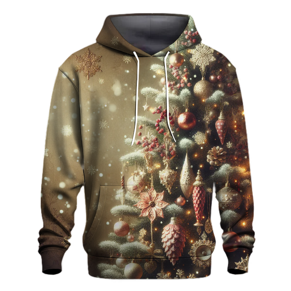 Vintage Christmas Card Greetings Hoodie