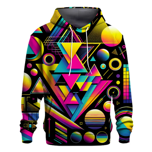 Geometric Neon Art Hoodie